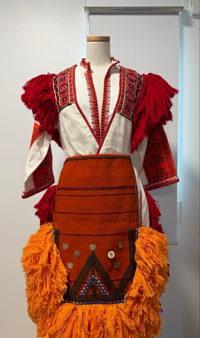 民族衣装 フォークダンス衣装 北マケドニア風 ハンドメイド 4点セット