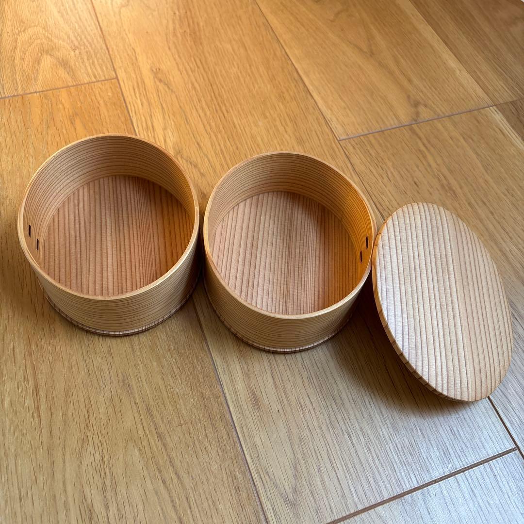 ■大館 曲げわっぱ弁当箱 ひな弁当 2段■美品