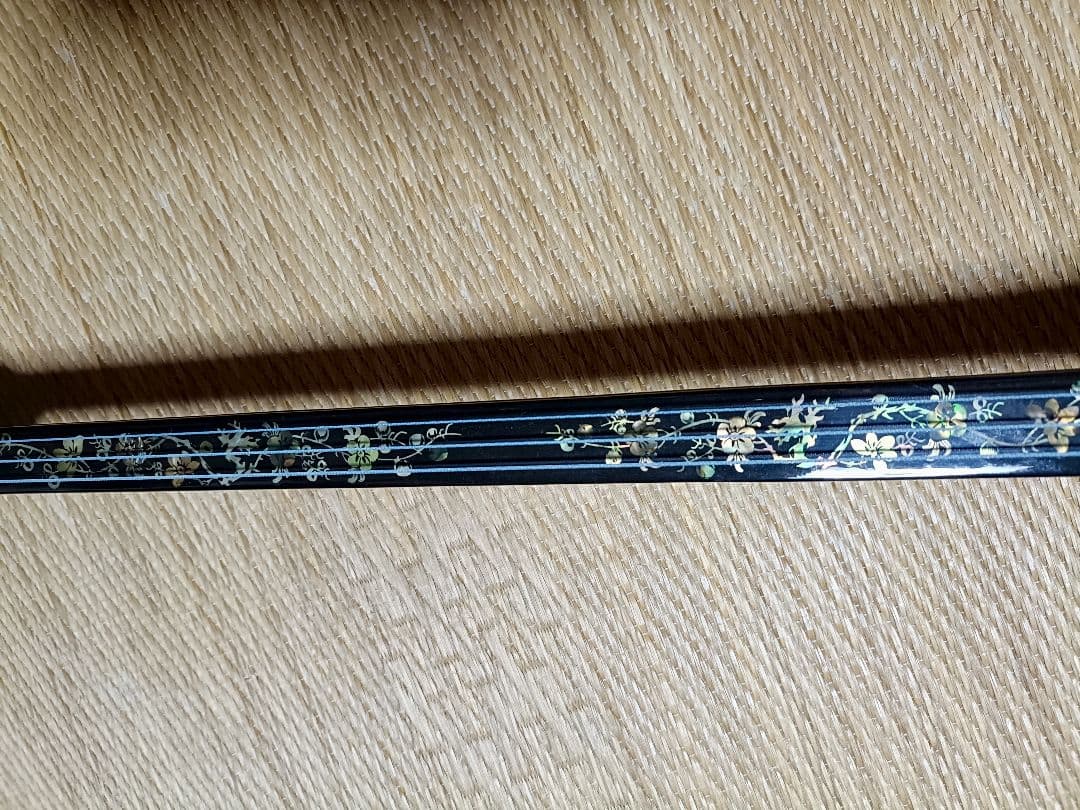 三線本体 ヘビ皮 黒/金/青