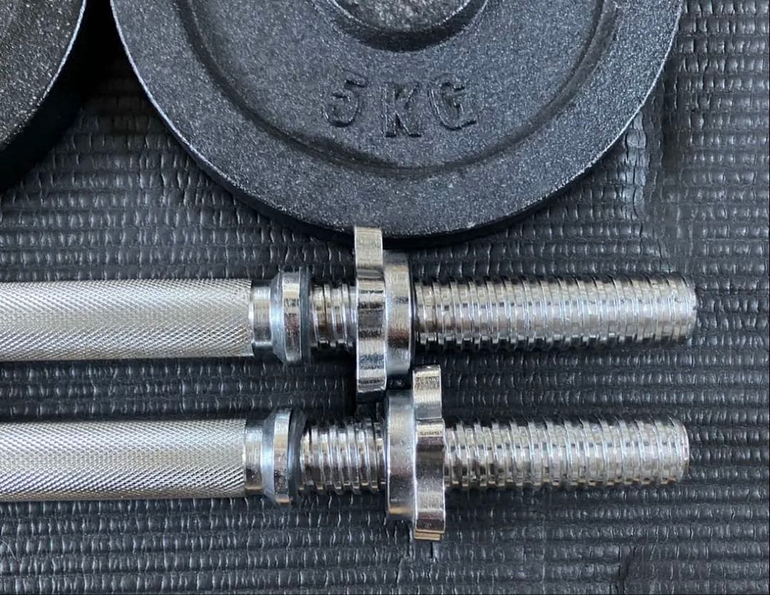 美品【LEADING EDGE】ダンベルセット 計40kg プレート12枚
