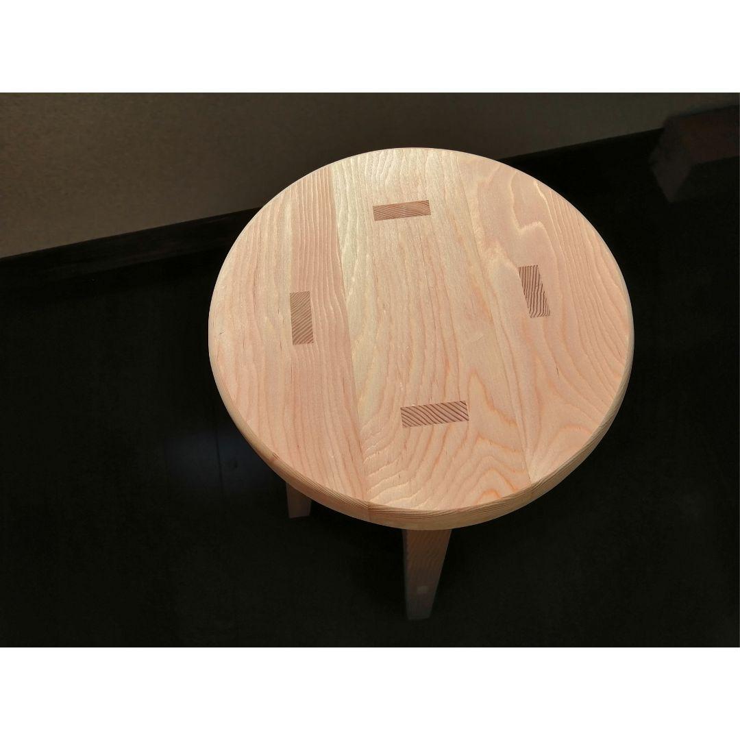 【ほぞ組】木製スツール　高さ70cm　丸椅子　stool 　花瓶台