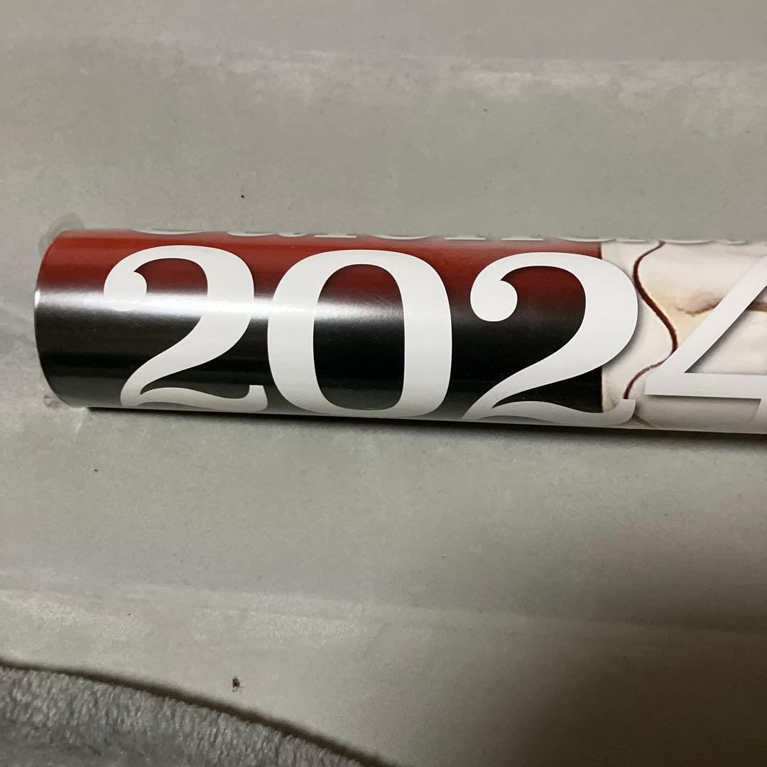 2024年カレンダー 赤白デザイン大谷翔平