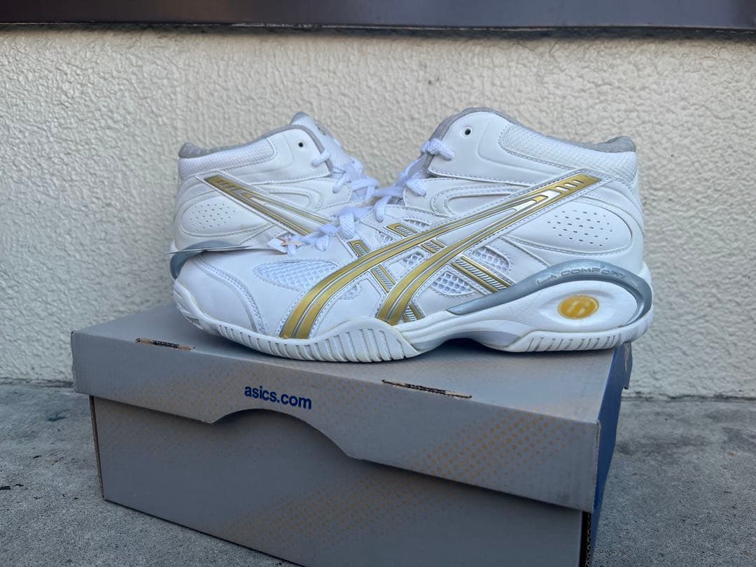 【未使用】ASICS LADY GELFLASH3 26cm ホワイト/イエロー