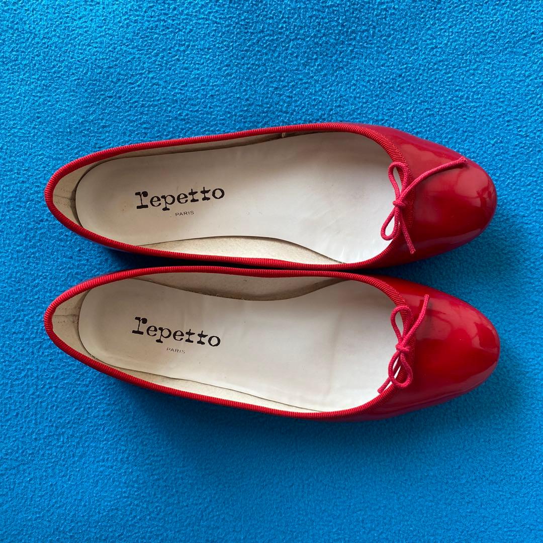 ☆再値下げ！【中古】「Repetto」サンドリオン エナメルバレエシューズ