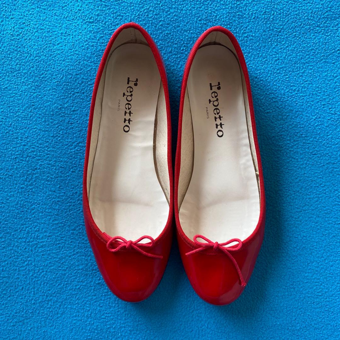 ☆再値下げ！【中古】「Repetto」サンドリオン エナメルバレエシューズ