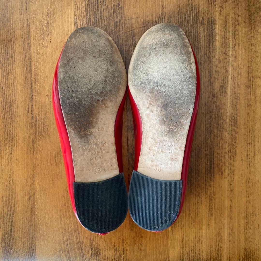 ☆再値下げ！【中古】「Repetto」サンドリオン エナメルバレエシューズ