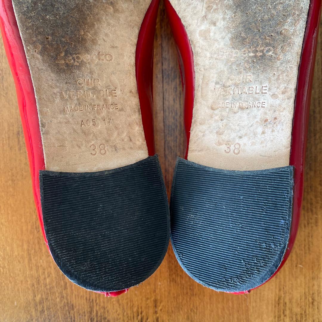 ☆再値下げ！【中古】「Repetto」サンドリオン エナメルバレエシューズ