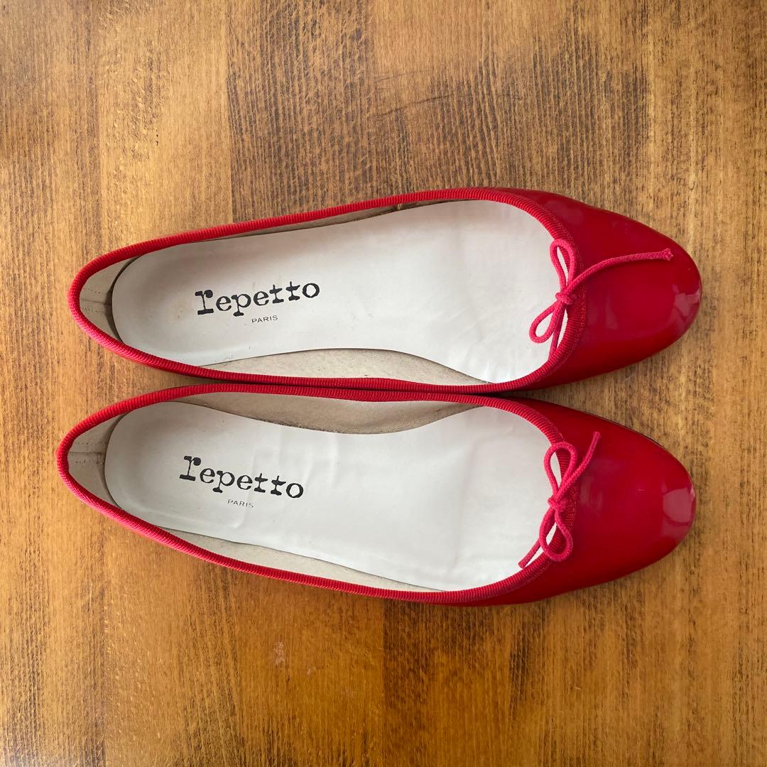 ☆再値下げ！【中古】「Repetto」サンドリオン エナメルバレエシューズ