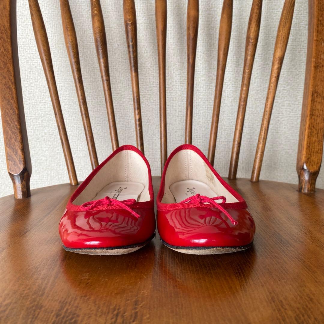 ☆再値下げ！【中古】「Repetto」サンドリオン エナメルバレエシューズ
