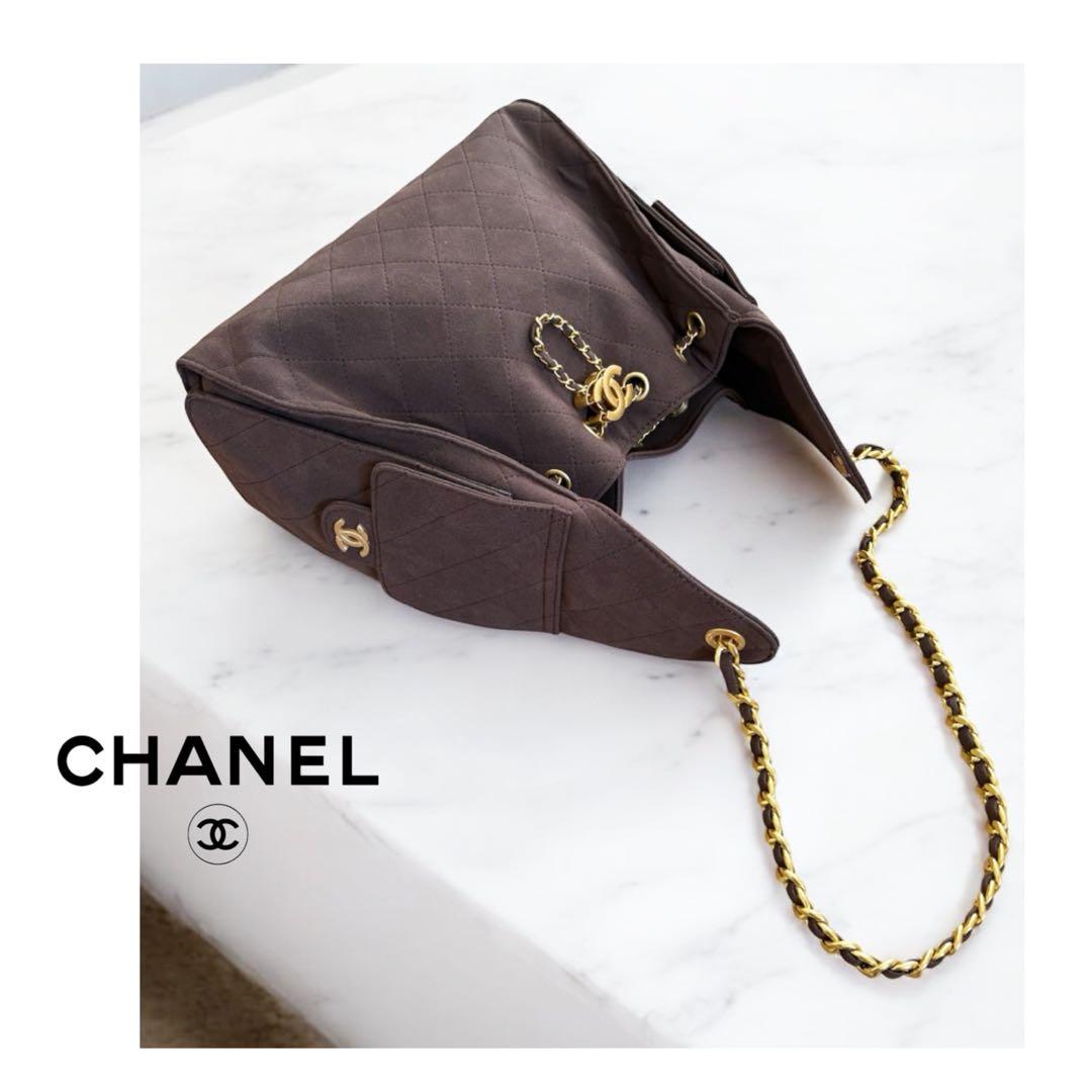 CHANEL25 ハンドバッグ ショルダー スエード ブラウン ノベルティ品