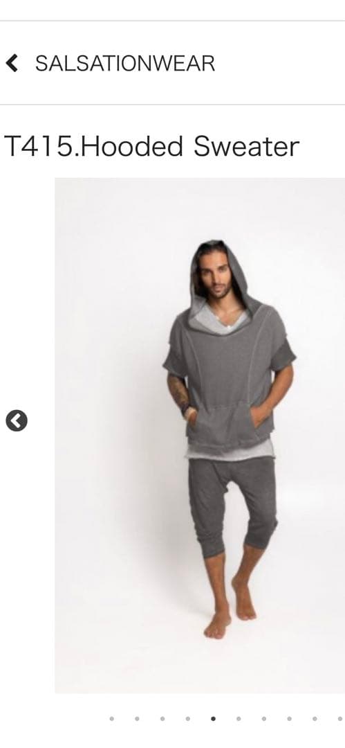 salsationウェア　Grey T415.Hooded Sweater