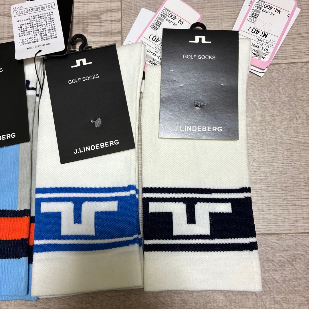 未使用 jリンドバーグ レディース ゴルフソックス 靴下 サイズ40 3足セット