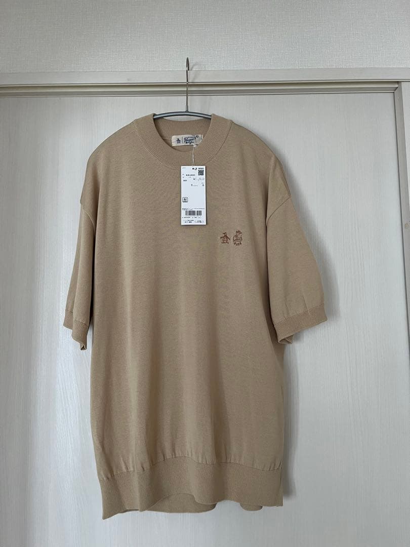 新品未使用マンシング×クラブハウスコラボ　モックネックセーター　ベージュLサイズ