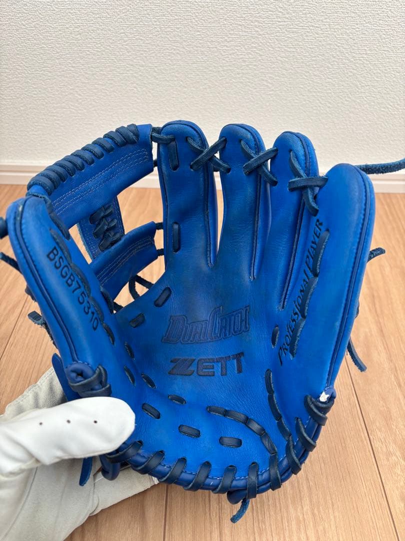 ZETT デュアルキャッチ 軟式グローブ キッズ 少年野球 青 コユニ可