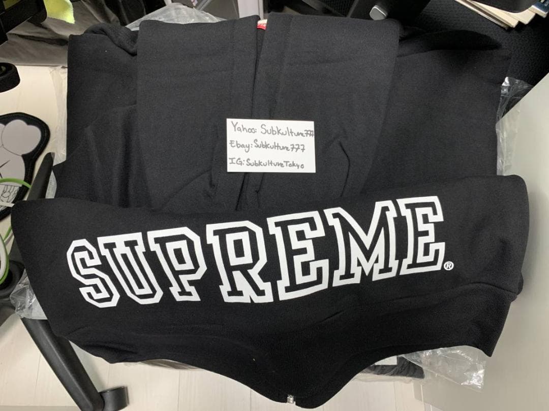 SUPREME フルジップフーディ 黒 XL
