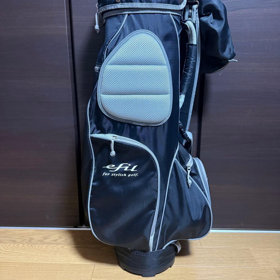 mizuno efil キャディバッグ ゴルフバッグ ブラック カバー付き
