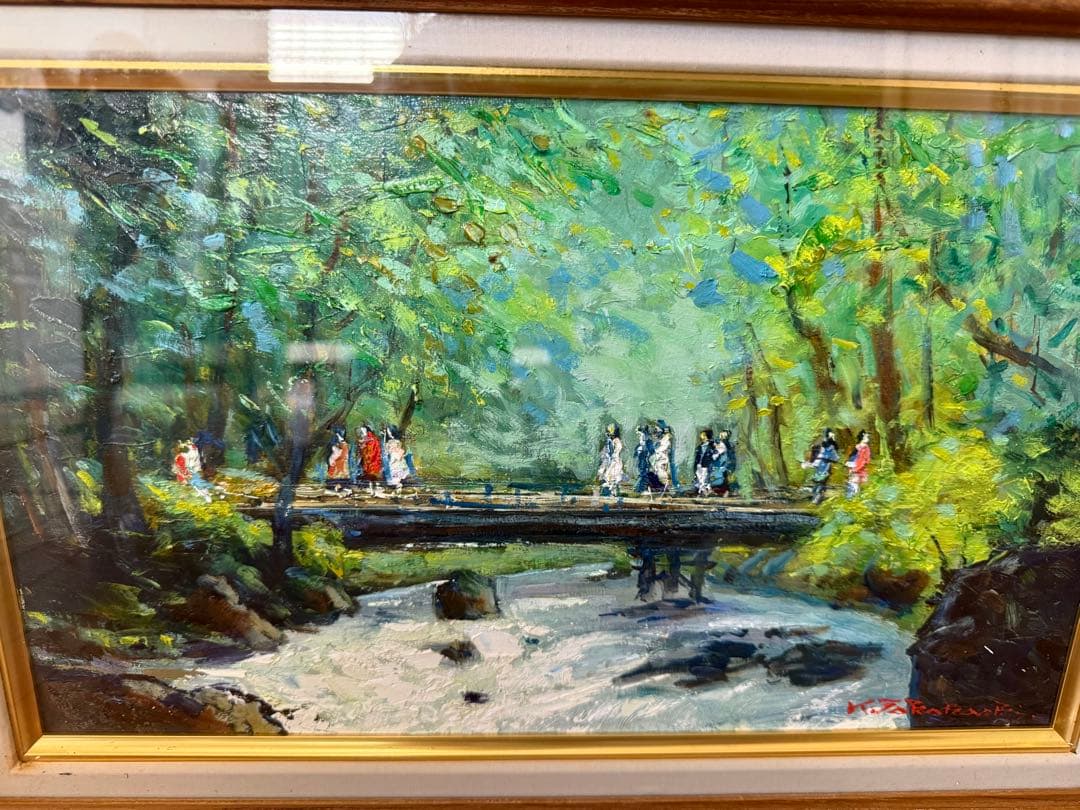 111.「奥入瀬遊歩道」髙橋一善 油絵