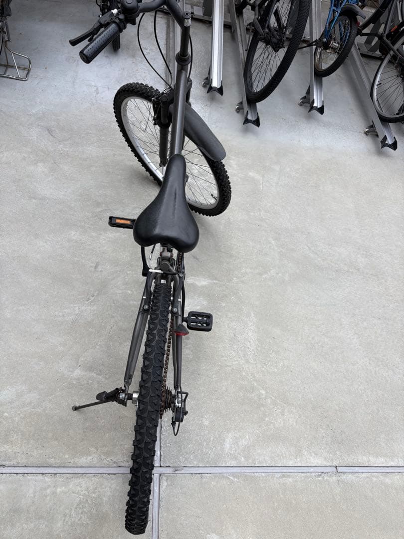 折りたたみ自転車 グレー フロントサスペンション