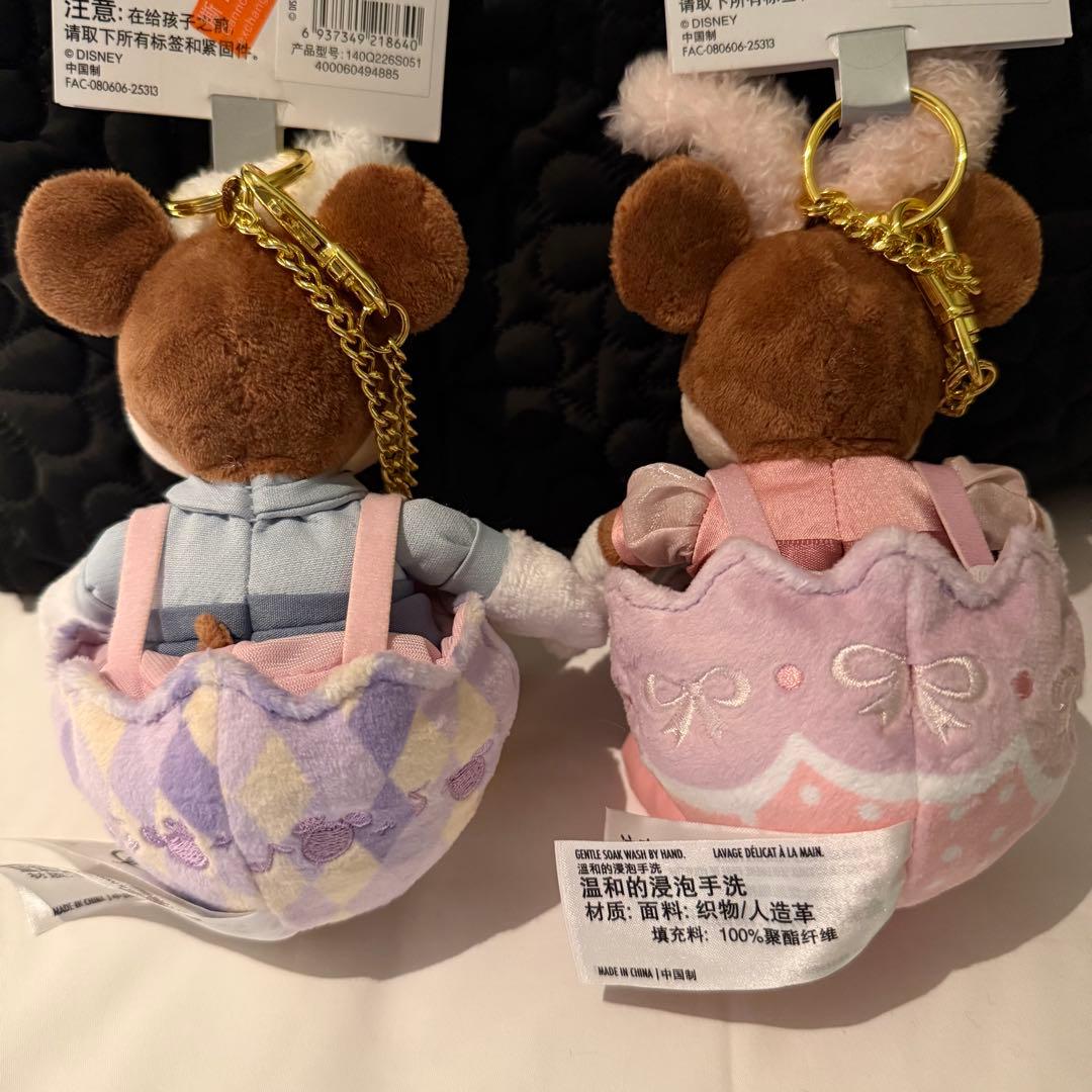上海ディズニー　2026 イースター　ミッキー&ミニー　ぬいぐるみキーチェーン
