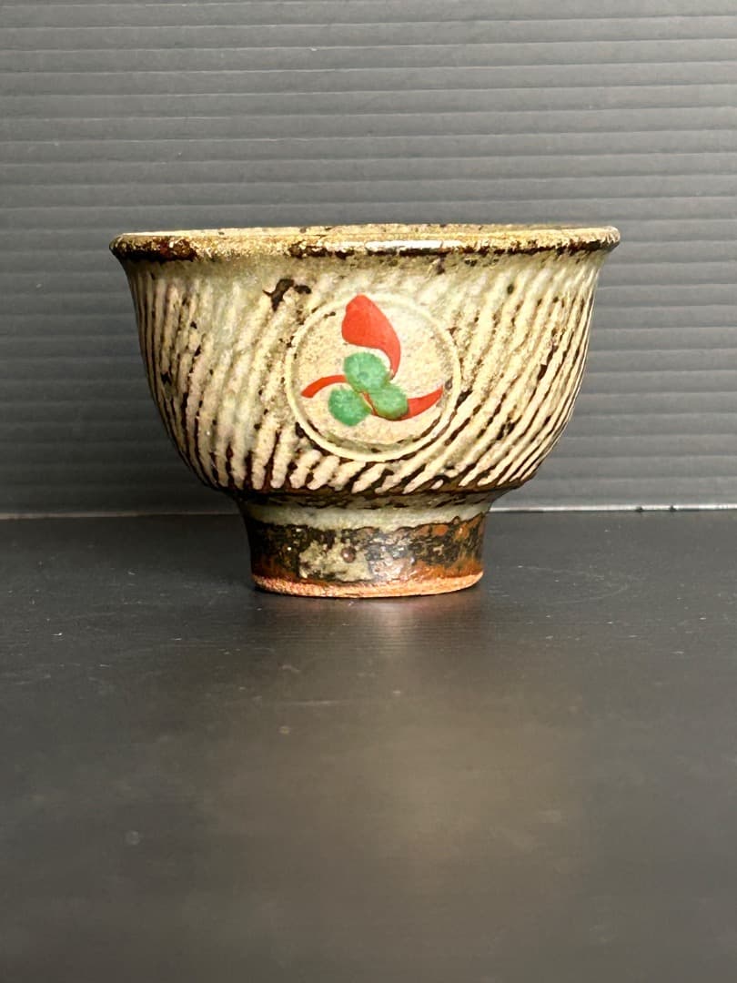象嵌赤絵酒器 (人間国宝 島岡達三作)　徳利×２・ぐい吞み×５(モコモコ様用)