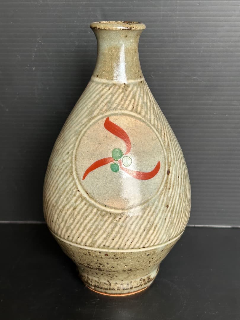 象嵌赤絵酒器 (人間国宝 島岡達三作)　徳利×２・ぐい吞み×５(モコモコ様用)