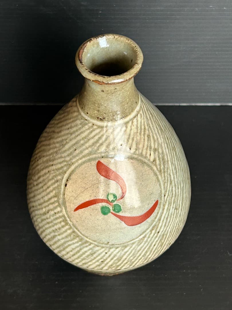 象嵌赤絵酒器 (人間国宝 島岡達三作)　徳利×２・ぐい吞み×５(モコモコ様用)