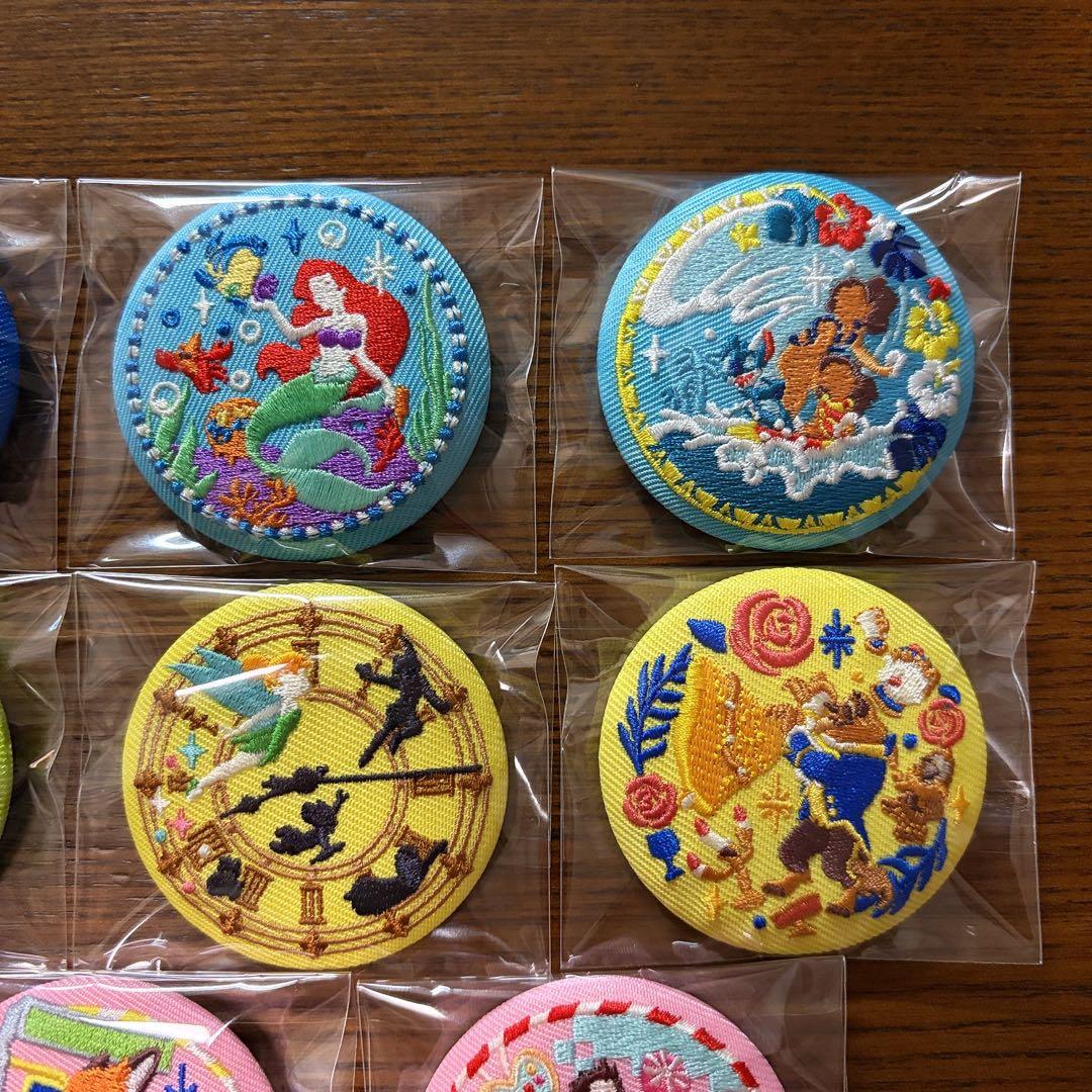 ディズニー刺繍缶バッジ２　15種類 コンプリートセット