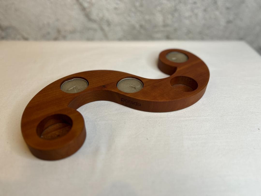 ⚫︎非売品⚫︎ porada / ポラダ　木製キャンドルホルダー