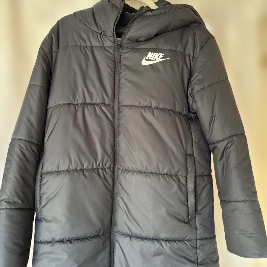 Nike ブラック 中綿ジャケット コート　フード付き　ＸＬ
