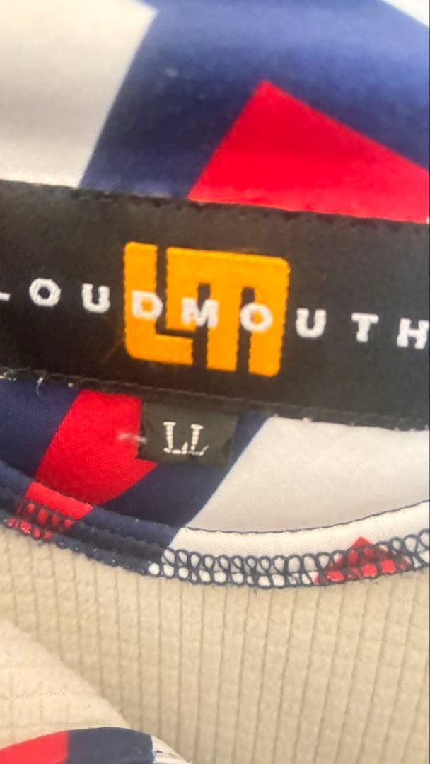 LOUDMOUTH ジャケット Lサイズ 赤・青・白の幾何学模様