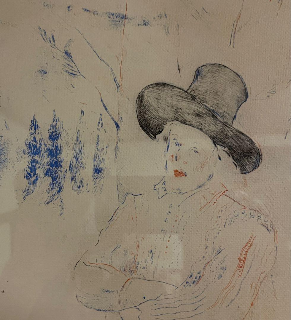真作保証 山本容子 銅版画 流れよ、我が涙 ダウランド 1983年