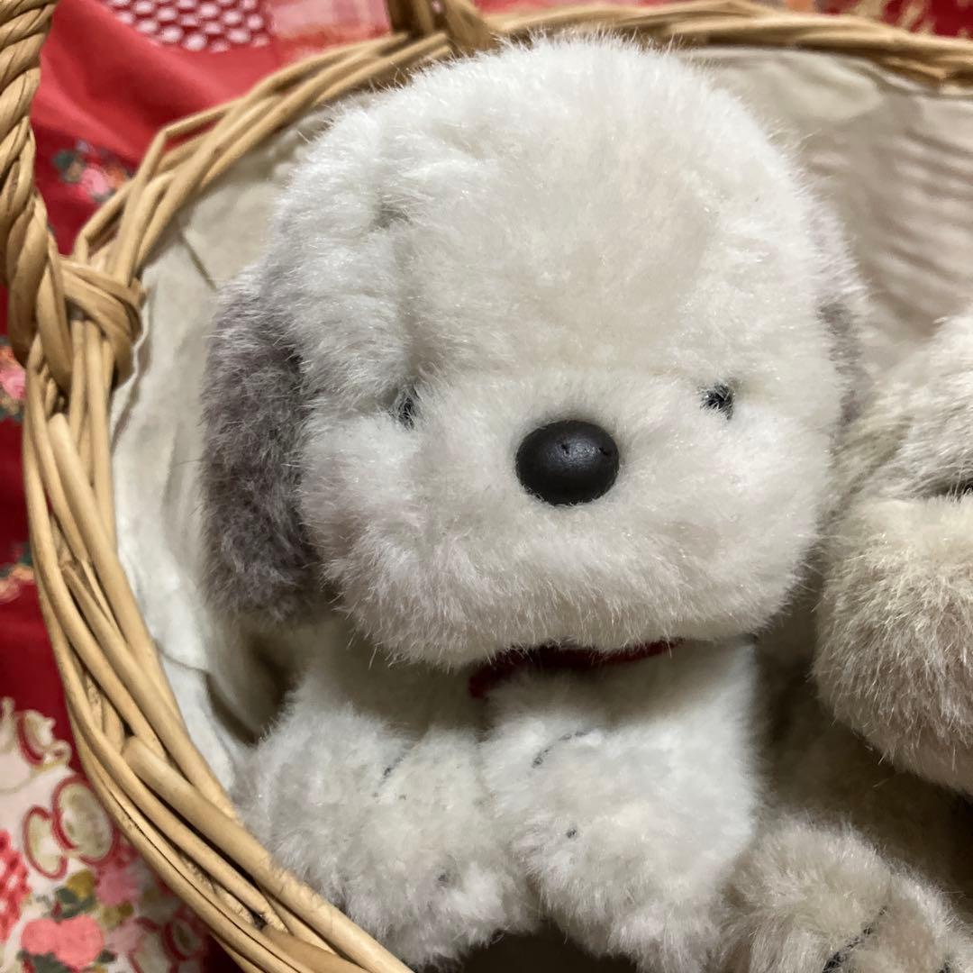 レトロぬいぐるみ　うめ吉寝そべり　3体セット　中島潔　ぬいぐるみ犬　子犬