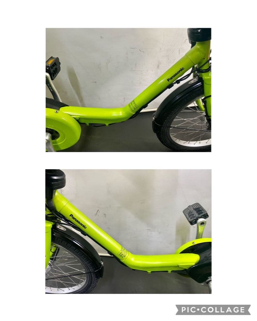 1年保証 パナソニック　ギュットミニ 20インチ　黄緑色　電動アシスト自転車