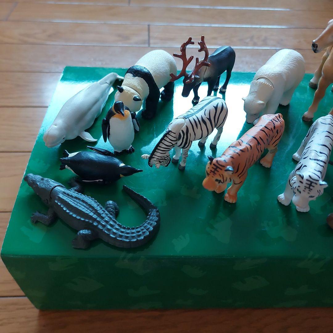 初期レア！アニア あそべる！おかたづけバッグ　16体の動物付き