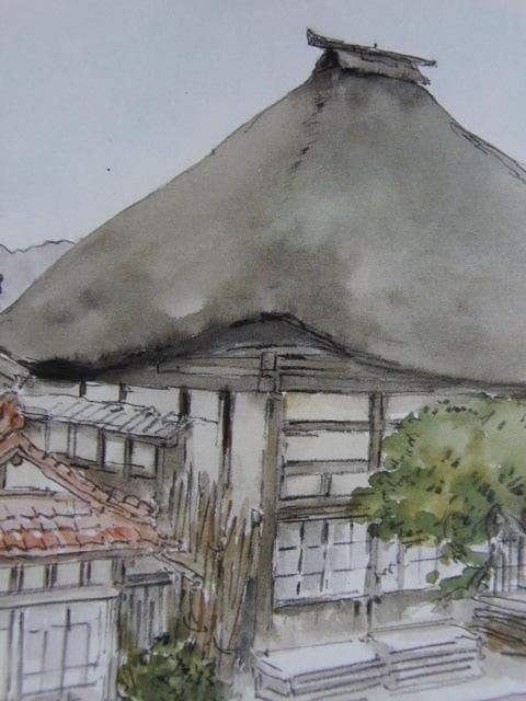 向井潤吉、【七ヶ宿街道関（宮城県）】、希少な額装用画集画、新品高級額 額装付