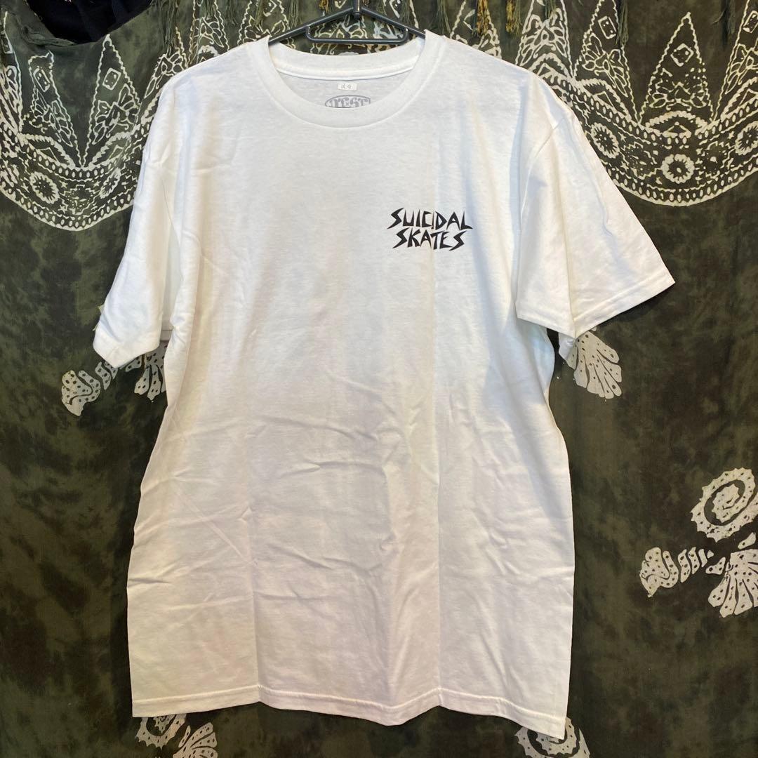 DOG TOWN ホワイト　スケートTシャツ スイサイダル　Mサイズ