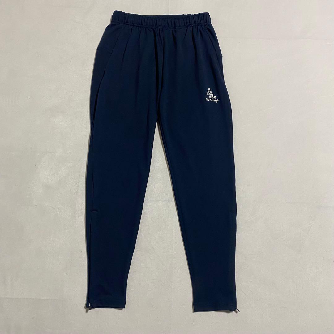 【美品】SVOLME スボルメ のびのびストレッチパンツ ネイビー S サッカー