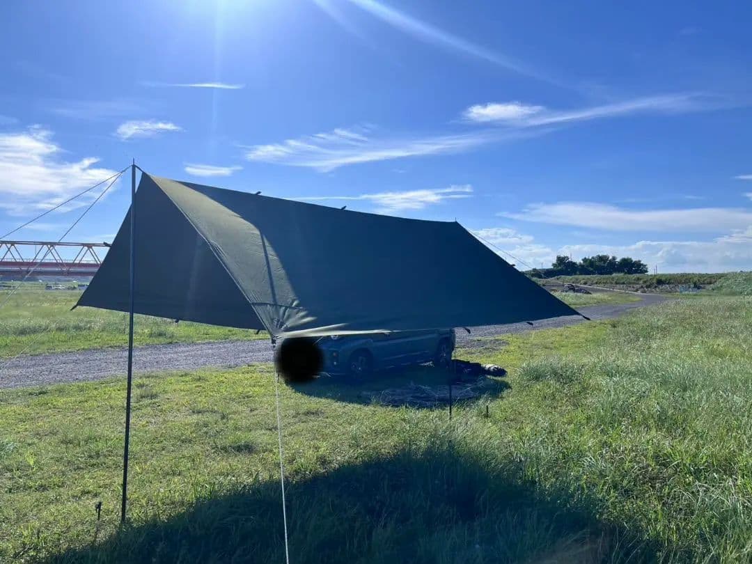GoGlamping ゴーランピング レクタタープ 3.5m　オリーブグリーン