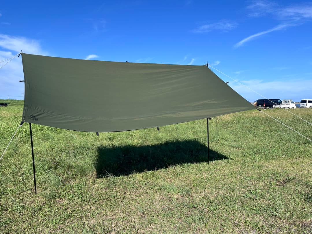 GoGlamping ゴーランピング レクタタープ 3.5m　オリーブグリーン