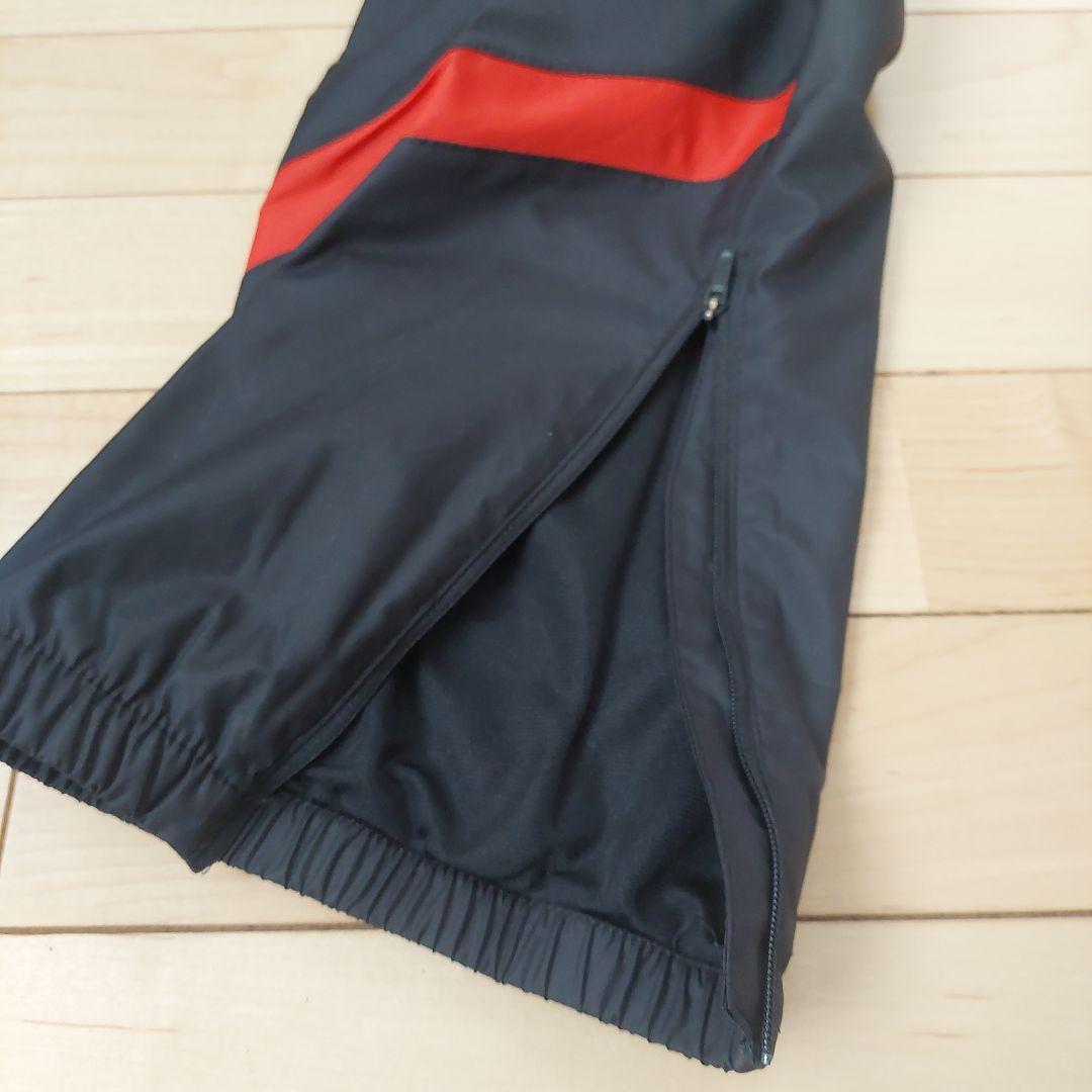 ASICS ウインドブレーカー上下セット　黒/赤
