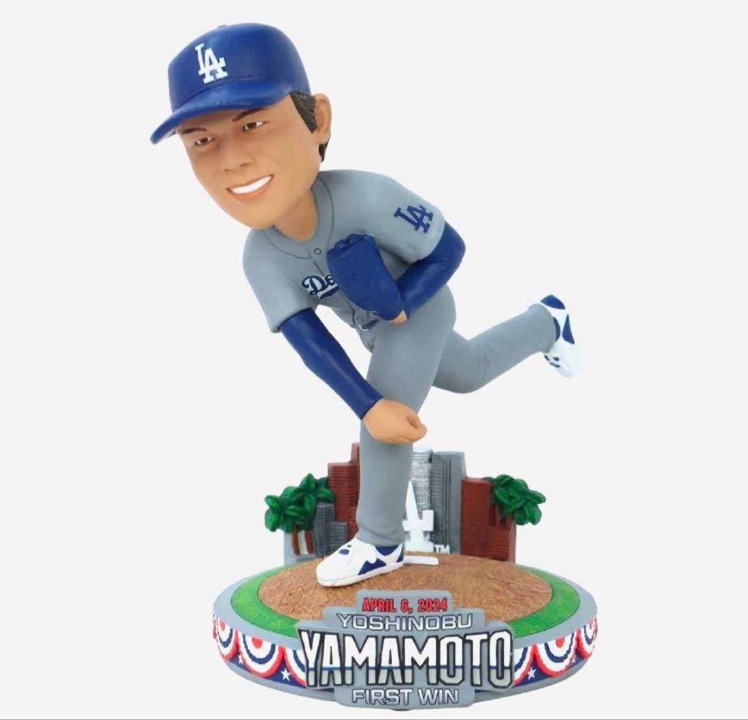山本由伸 2024年ＭＬＢ初勝利 ボブルヘッド 世界218個限定品