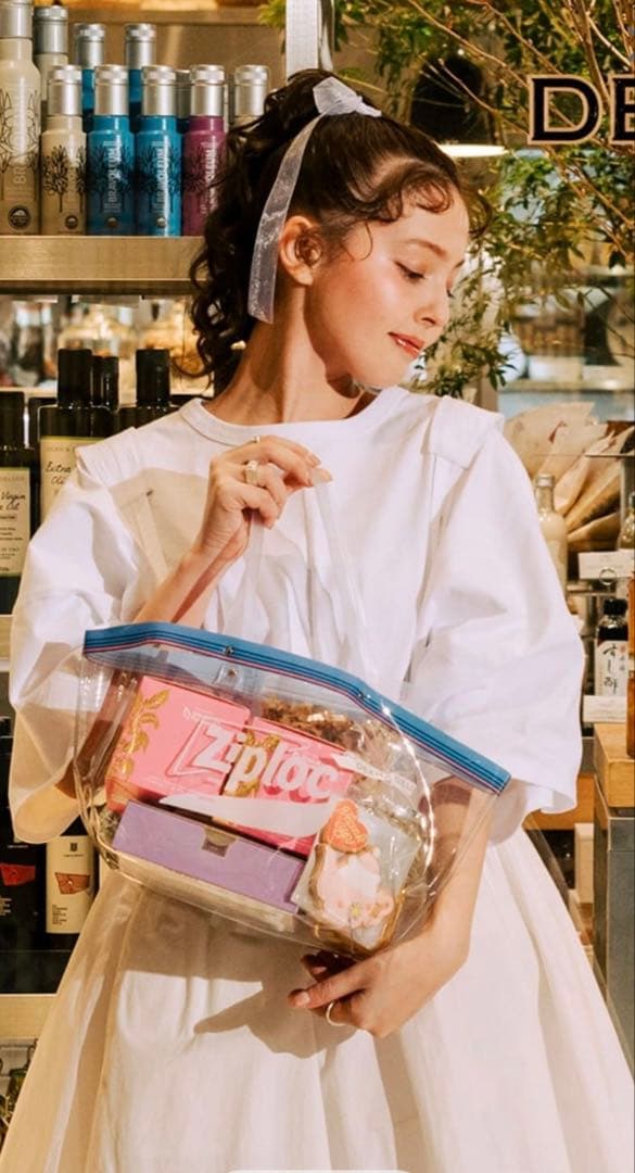 DEAN & DELUCA×Ziploc(R)×BEAMS クリアトートバッグS