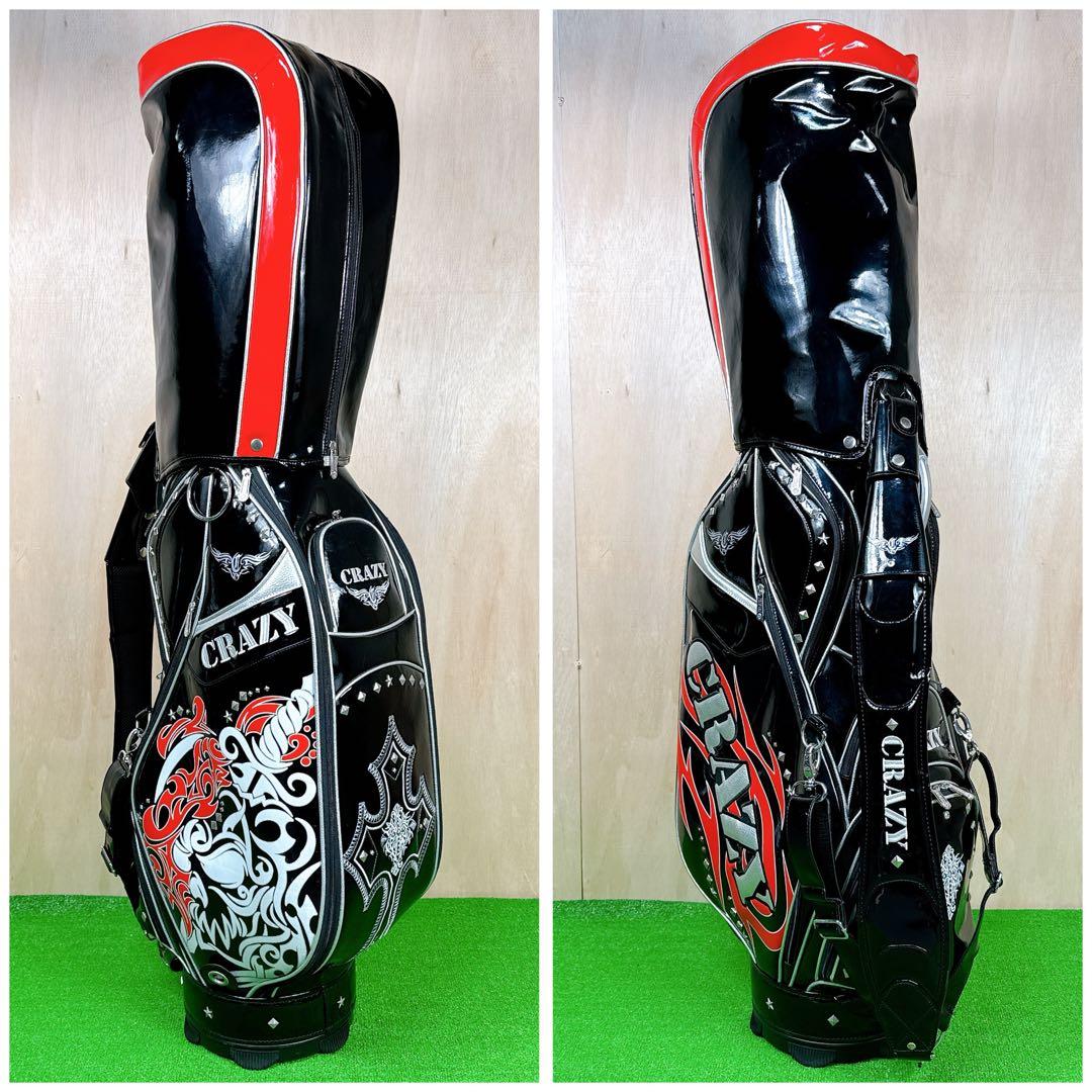 【美品】 CRAZY DOKURO キャディバッグ 限定100本 エナメル 9型