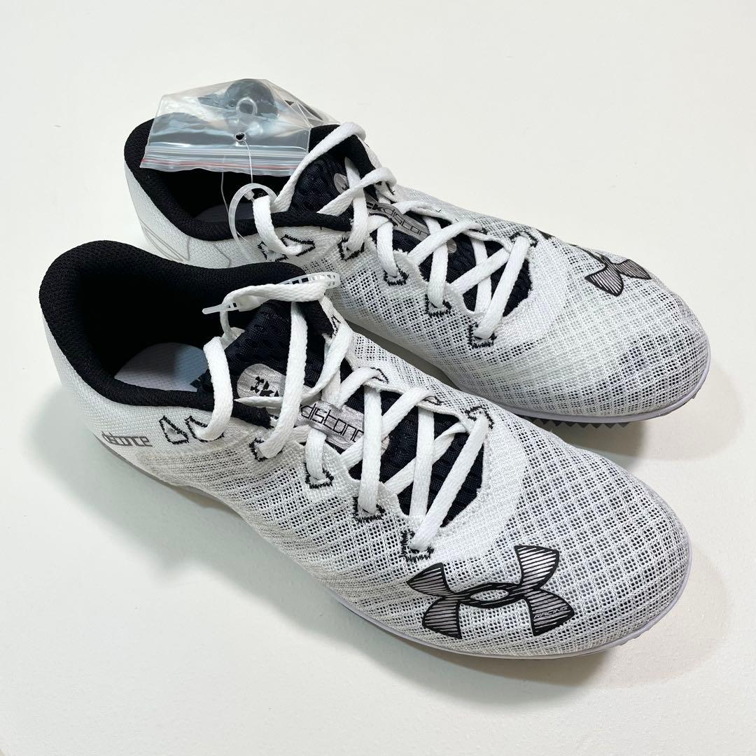 アンダーアーマー 陸上スパイク 28.5cm Kick Distance 4 白