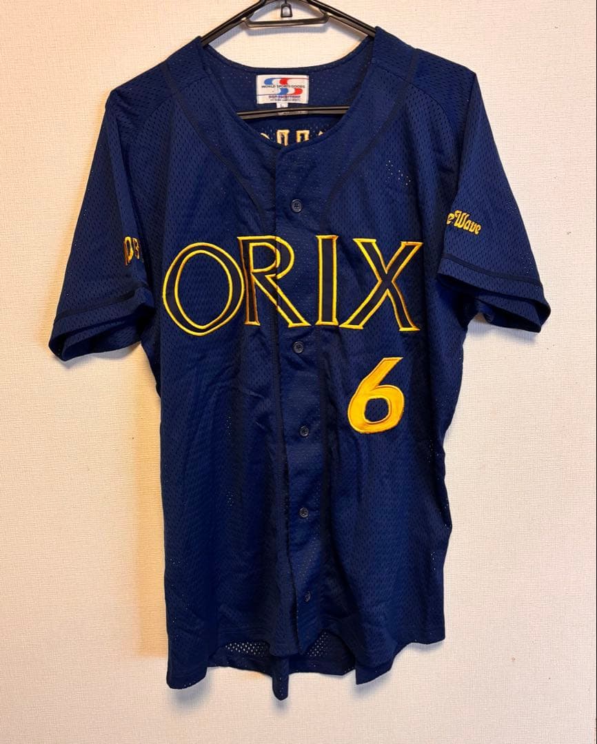 田口壮 ユニフォーム オリックス・ブルーウェーブ背番号6 メッシュ紺サイズL