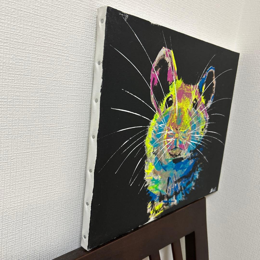 ネズミ　アクリル画　原画