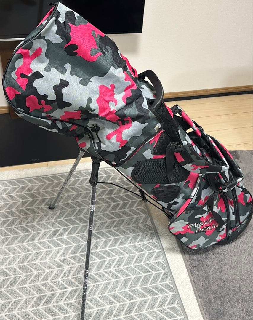 新品 Pykes Peak 迷彩柄 スタンド式ゴルフバッグ　キャディバッグ
