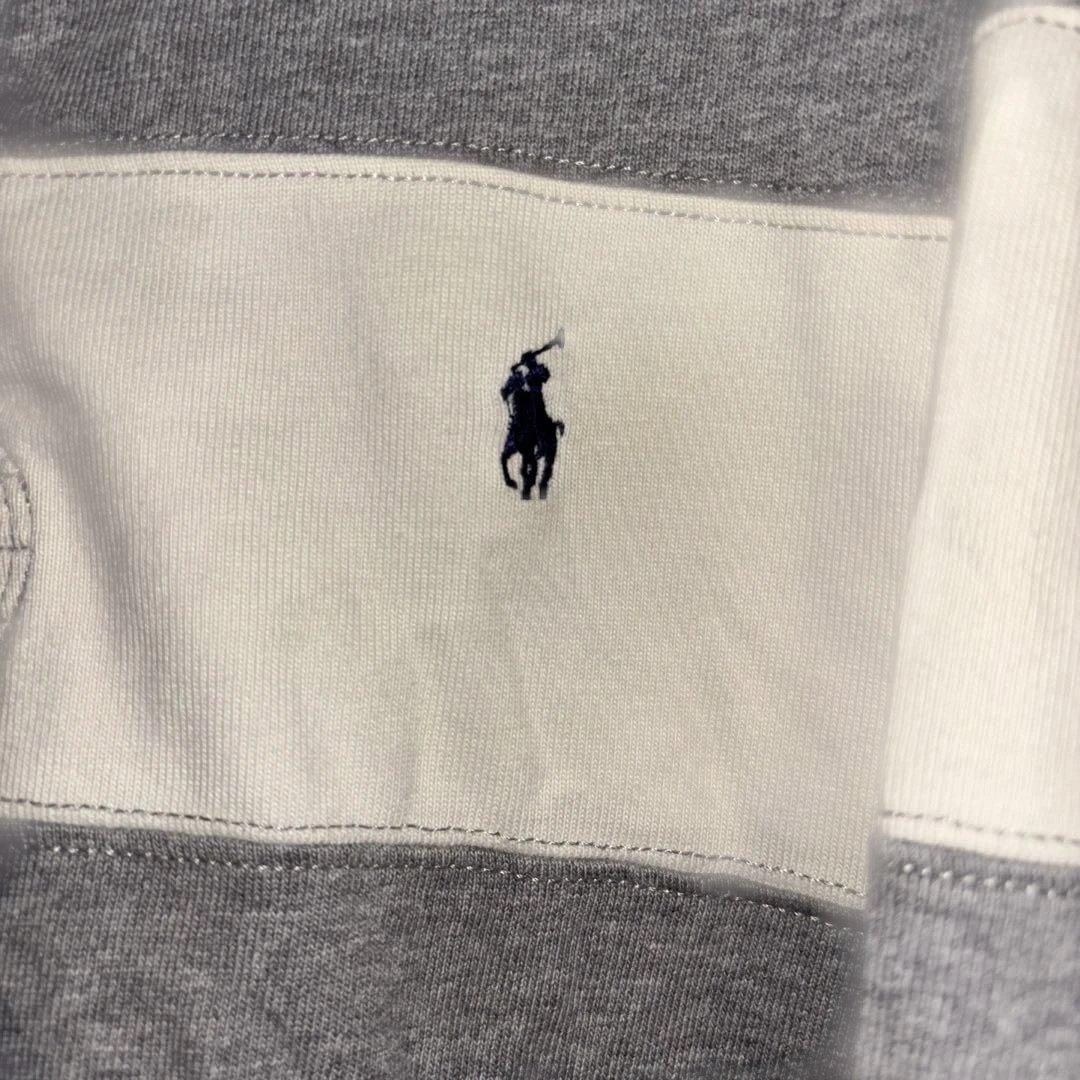 Polo by Ralph Lauren ラガーシャツ XXL グレー/ホワイト