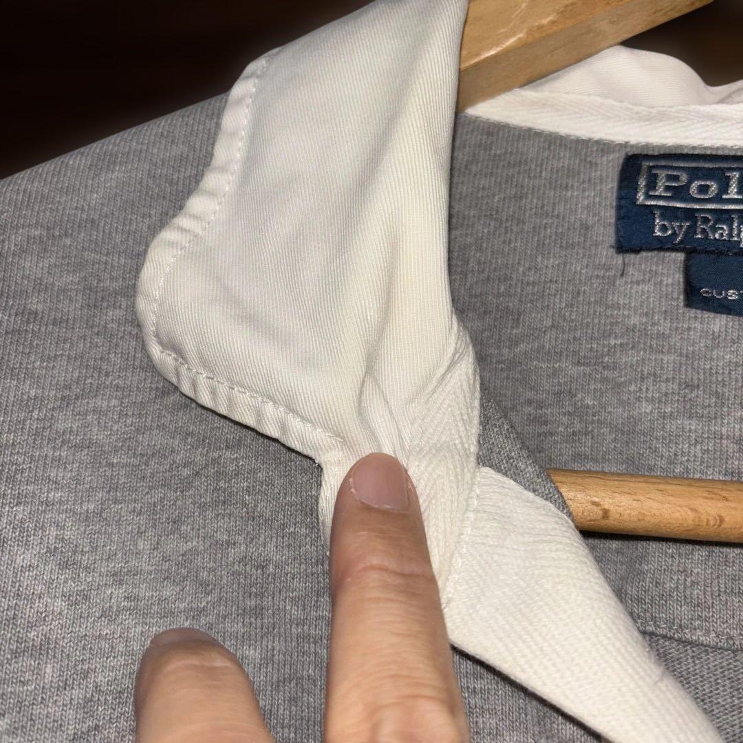 Polo by Ralph Lauren ラガーシャツ XXL グレー/ホワイト