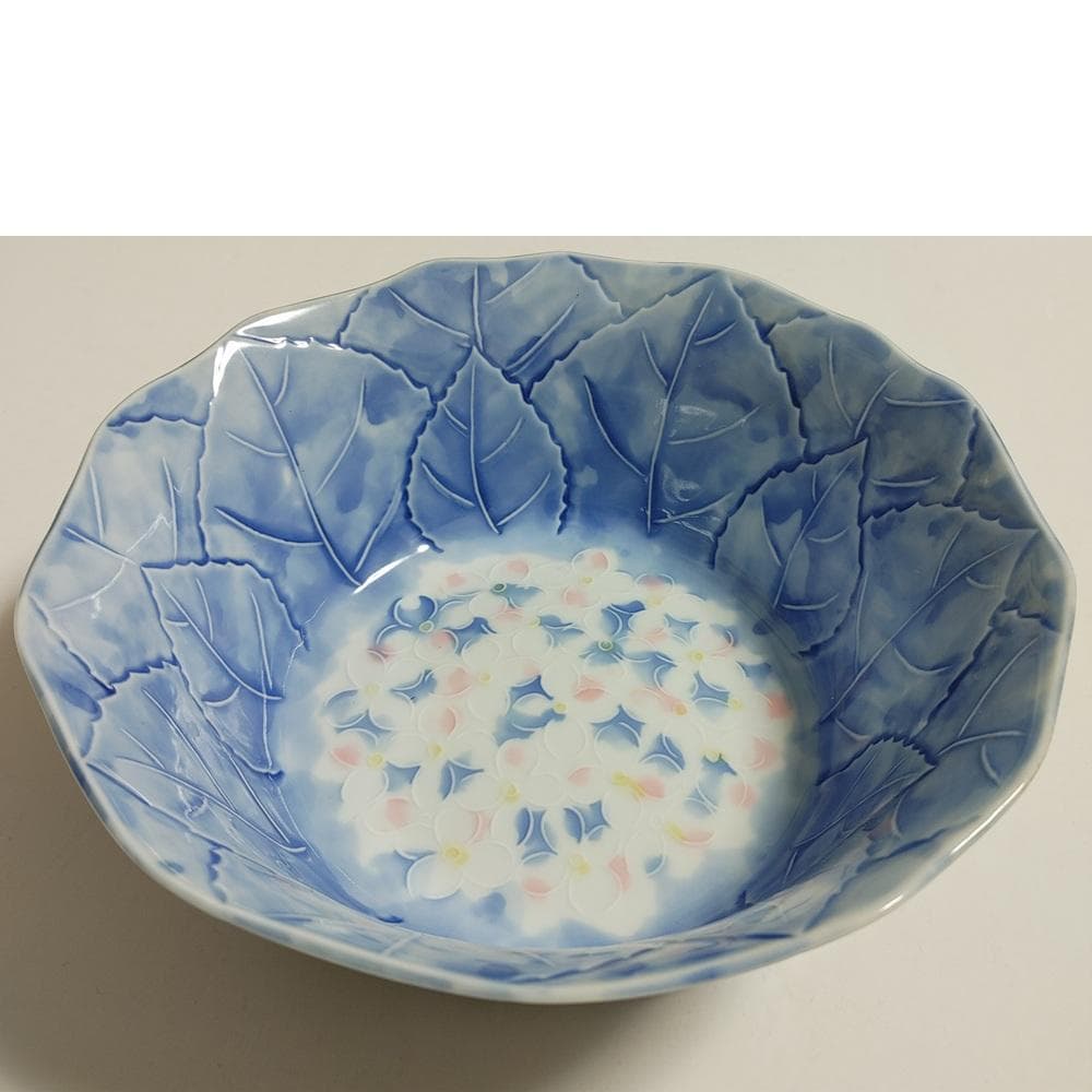 陶磁器 2枚セット★有田焼? 刻印 鉢 白 青 花文様 和食器 磁器 大鉢 日本